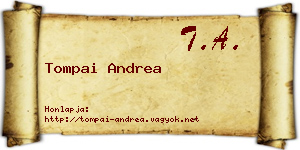 Tompai Andrea névjegykártya